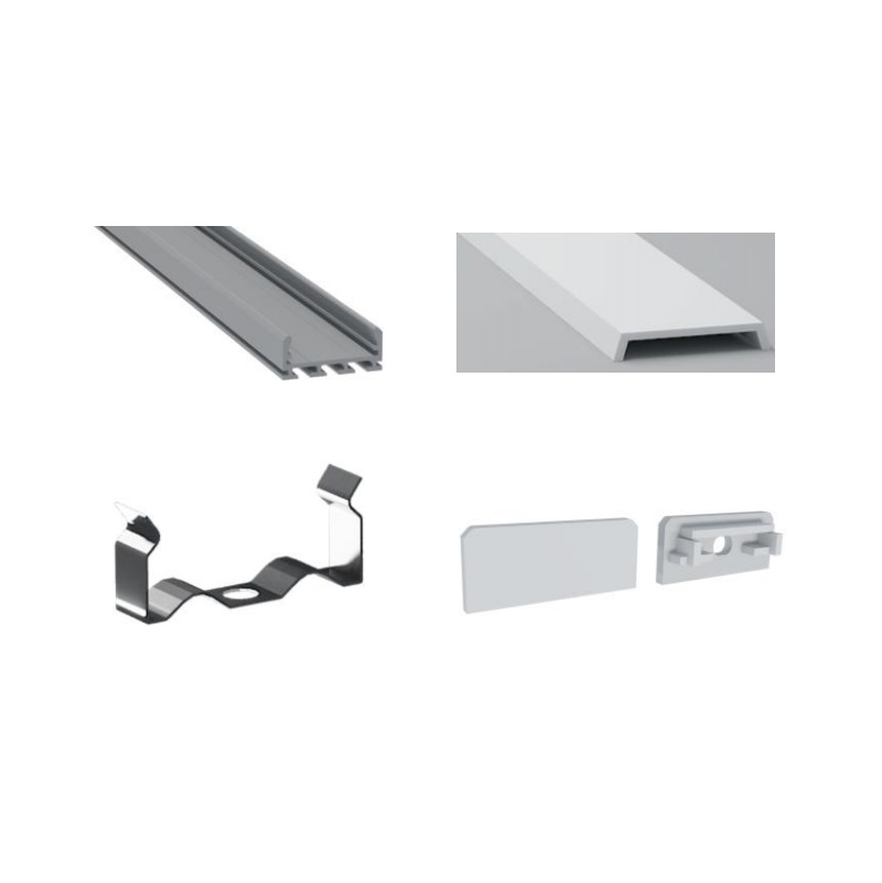 Aluminum Channel LED Strip Diffuser For 20mm Double Row LED Strips Lights Aluminum Channel LED Strip Diffuser For 20mm Double Row LED Strips Lights